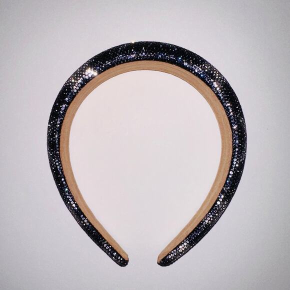 Black and‎ Silver Rhinestone Headband Sparkly Hair Accessory - Picture 6 of 6